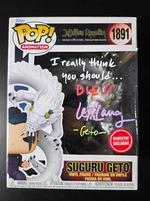 Funko Pop Suguru Geto #1891 Gamestop Exclusive μεταχειρισμένο, υπογεγραμμένο