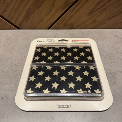 New Nintendo 3DS Kisekae Cover Plates No. 029 Black and Gold Stars sealed, new