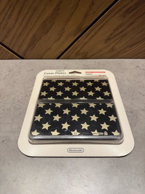 New Nintendo 3DS Kisekae Cover Plates No. 029 Black and Gold Stars νέες, σφραγισμένες