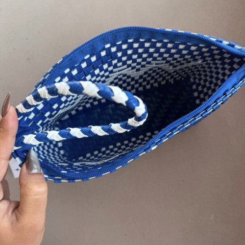 SugarFree handbag new, white and blue