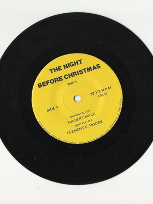 Children's vinyl record The Night Before Christmas used ERS-10