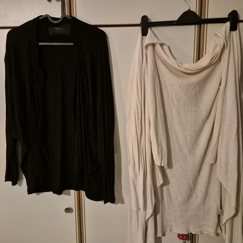 Cardigans like new, black and beige, size L