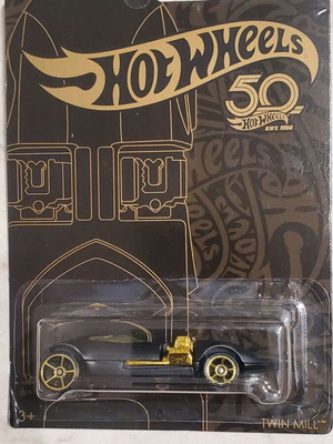 Hot Wheels Twin Mill 50th Anniversary Edition αυτοκινητάκι σε μαύρο, σφραγισμένο