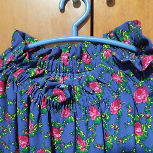 Traditional Polish Midi Skirt unused with folk motif roses