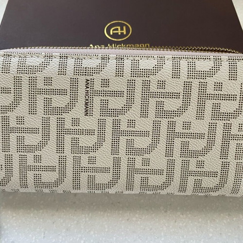 Ana Hickmann women's wallet new, white with gold details