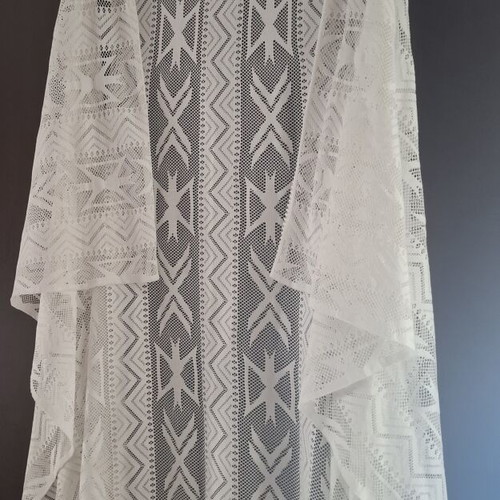 Pink Woman Kimono lace asymmetrical pareo one size like new