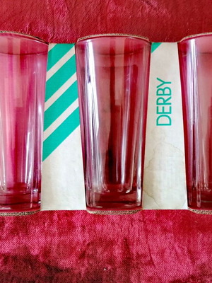 Derby Water Glasses 300 ml Set of 3 New from 1990 Italy