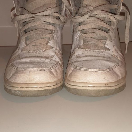 Nike leather boots used, white, size 42