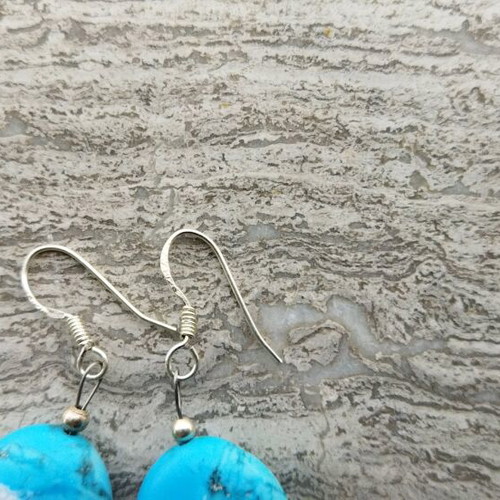 925 Turquoise Earrings new, silver with stones