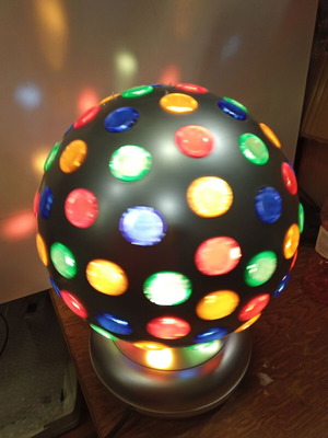 Disco ball multicolor table lamp rotating, like new