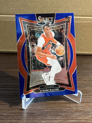 Ja'Kobe Walter 2024-25 Panini Select Concourse Blue Prizm #96 Toronto Raptors Card new