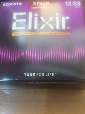 Elixir Nanoweb Acoustic Guitar Strings 10/47 New