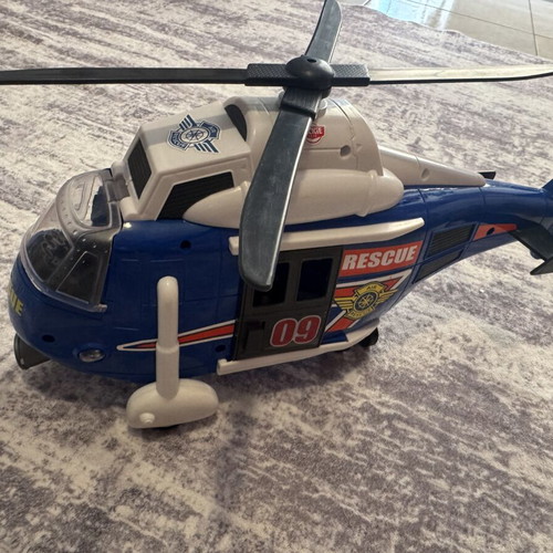 Dickie Toys Rescue Helicopter toy used with rotating rotor and winch