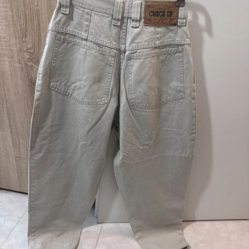Beige wide mom fit jeans like new, size M 38 10