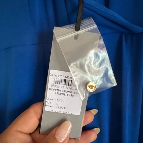 Maxi dress Hype new with special back, blue, size L