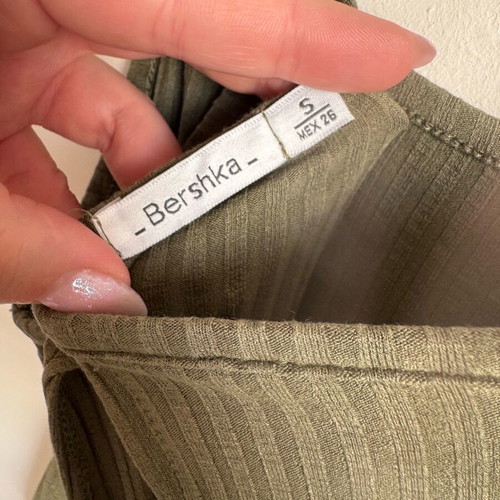 Bershka khaki one-piece like new, size S