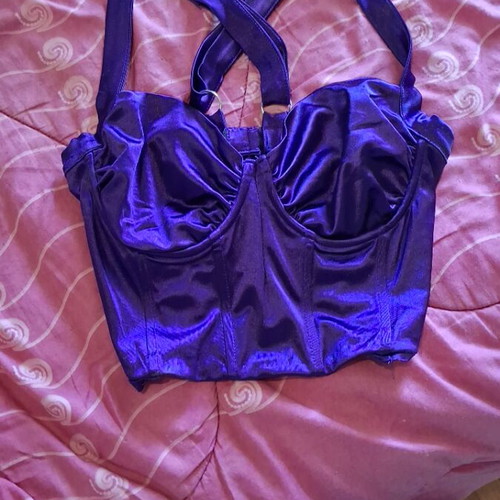Bustier top purple size S/M like new