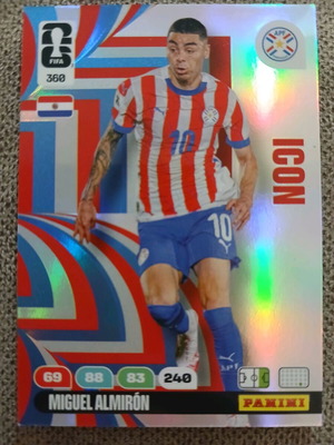 Panini World Cup 2026 Adrenalyn Icon Miguel Almiron като нов