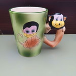 Mug like new with monkey design