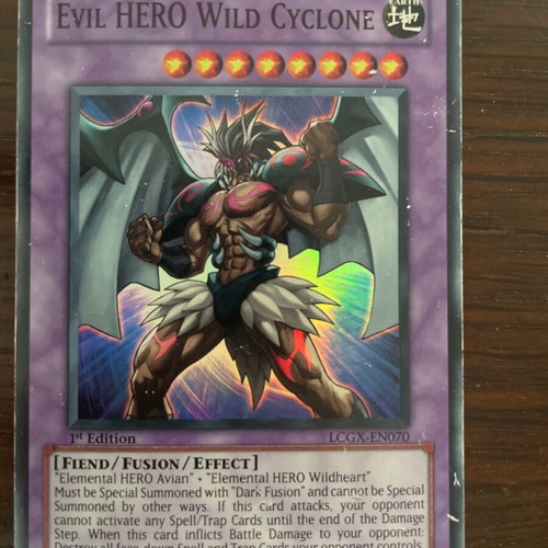 Evil Hero Wild Cyclone Yu-Gi-Oh! card like new