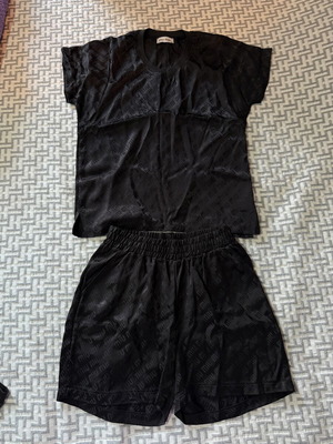 Miu Miu black summer set, new, size M satin fabric