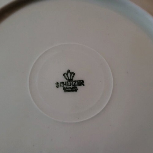 Scherzer Bavaria porcelain dessert plates like new, set of 6