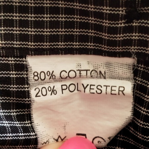 Men's shirt L like new black and white small check pattern