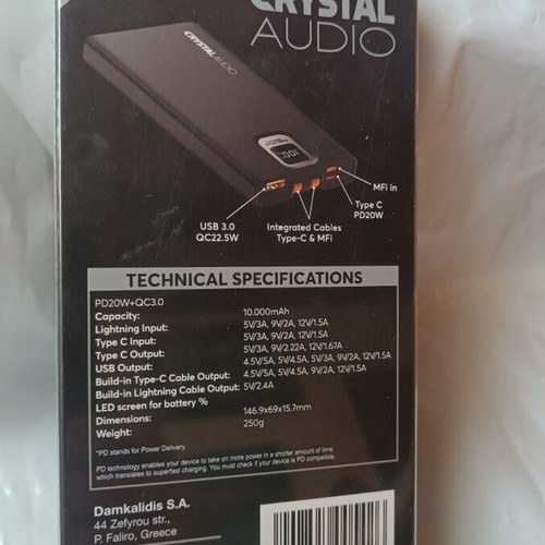 Cellular Line Turbo Powerbank 10,000 mAh New with Seal