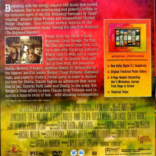 Hair DVD used, musical comedy with English subtitles