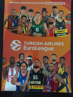PANINI EUROLEAGUE 2024-25 Sticker Album used with only 4 missing