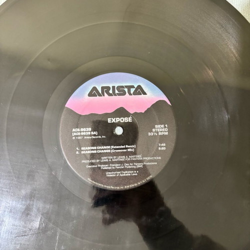 Expose vinyl used, electronic music, 1987 USA edition