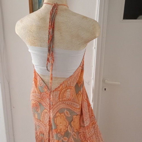 Ble Resort Collection maxi summer dress one size like new, breathable crepe fabric