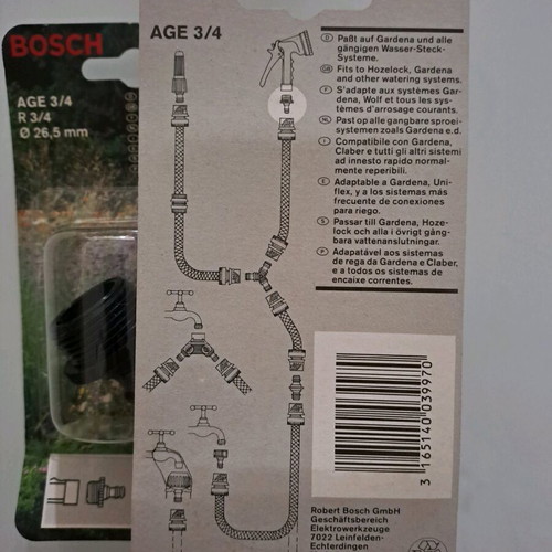 Bosch accessory adaptor R 3/4, 26.5 mm, pack of 10, new