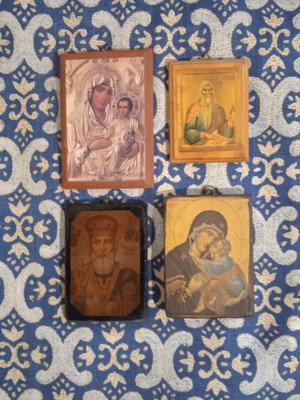 Religious icons used, set of 4 pieces