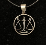 Handmade silver Libra symbol
