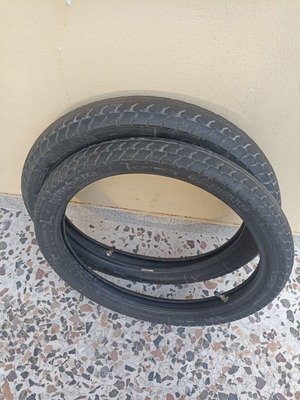 Michelin Gazelle motorcycle tires and tubes used
