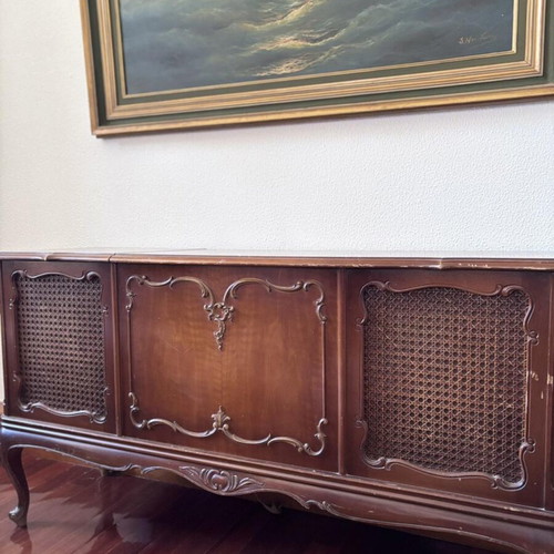 Radio and record player furniture used