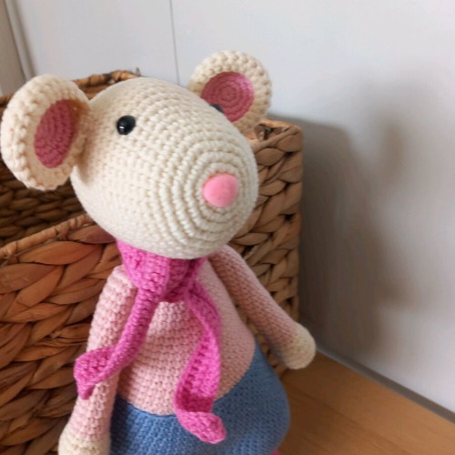Cuddly mouse toy new, soft cotton doll