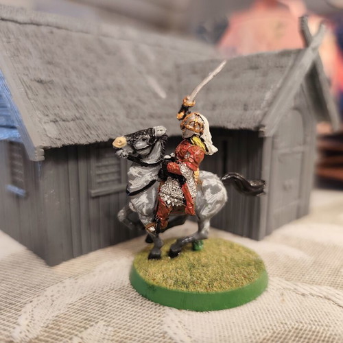Éomer Mounted metal miniature used, Games Workshop 1999