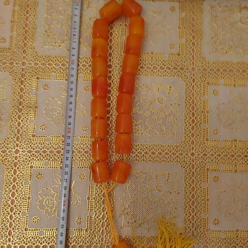 Large decorative worry beads new, plastic resin 19 beads