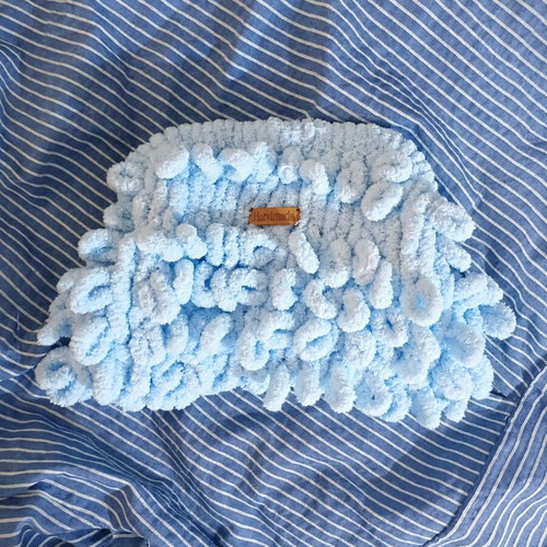Puffy Bag, blue, 22 cm opening with lining