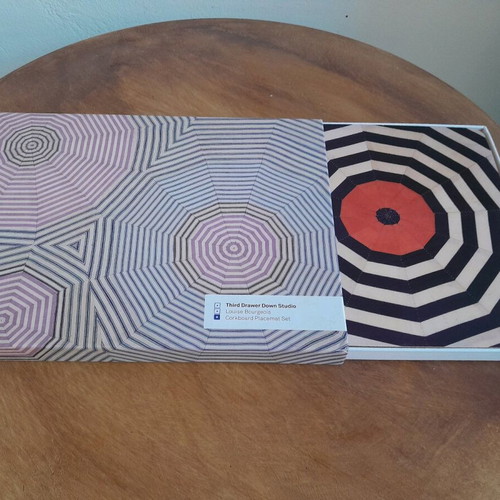 Louise Bourgeois cork placemat set of 4 like new