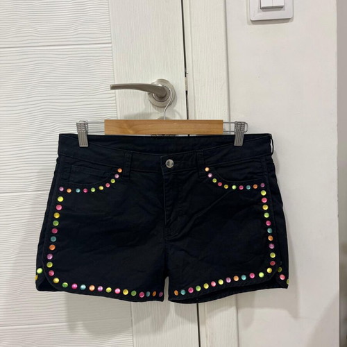 Love Moschino denim shorts used, size L, colourful studs