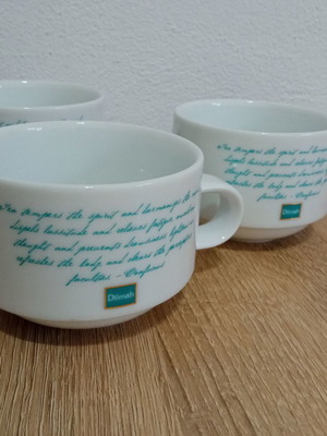 Κούπες τσαγιού Dilmah σετ 3 τεμαχίων, καινούργιες με μικρό ελάττωμα