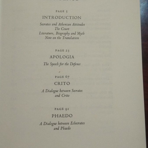 Plato The Trial and Execution of Socrates book used, English
