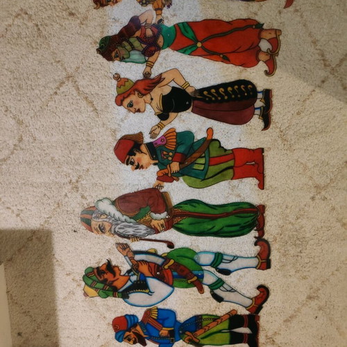 Karagiozis figure set new, professional plastic, height 70 cm