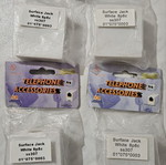 Single surface telephone jack set of 4 new