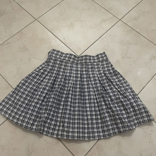 Plaid mini skirt like new, Bershka, black and lilac