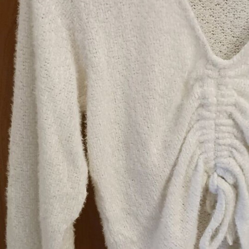 Beige blouse like new, slightly worn with unique design