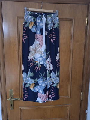 Women's printed zip culottes one size new